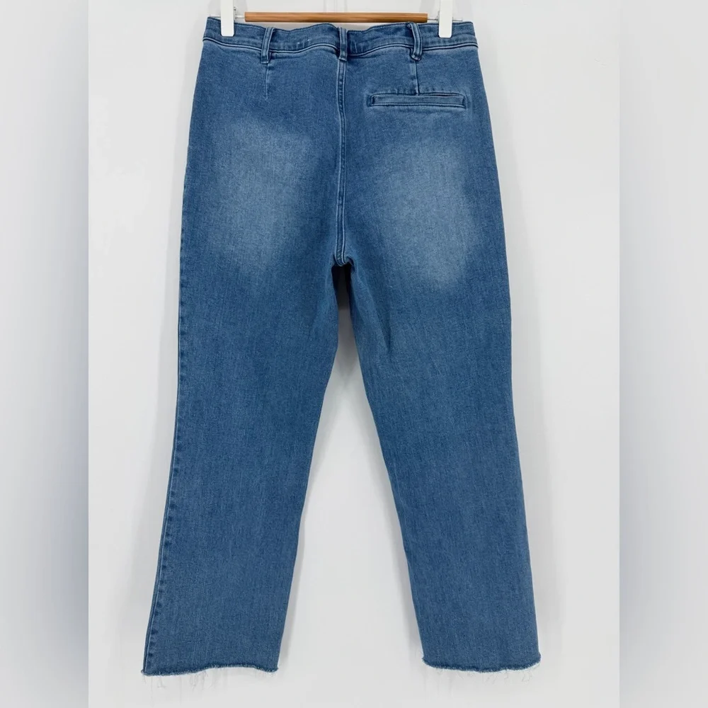J.McLaughlin High Rise Raw Hem Straight Leg Jeans –‎ Size 6